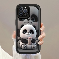Casing For VIVO S1 Y1S Y01 Y02 Y02A Y02S Y03 Y5S Y7S Y9S Y19 Cartoon Cute Pandas Couples Soft Shockp