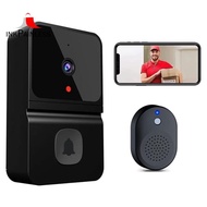 Smart Video Door Bells Wireless WiFi Video Doorbell with Camera Black Plastic PIR Motion Detection