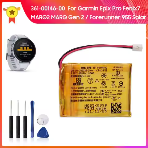New 361-00146-00 Replacement Battery For Garmin Forerunner 955 Solar Fenix ​​7 Epix Pro MARQ Gen 2 M