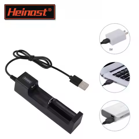 18650 Battery Charger 1 Slot Rechargeable Batteries USB Universal Smart Quick Charging for 14500 166