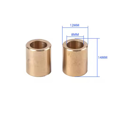 12×8×14mm Copper Base Bearing Sleeve Shaft Ring Bread Machine Part Accessory