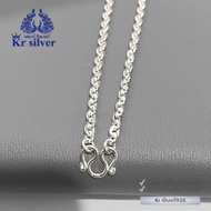 Kr silver สร้อยคอเงินแท้ ลายน้ำมันโอ / (2 mm.) (2.5 mm.) (3 mm.) (4 mm.) | SN8 | SN12 | SN13 | SN14