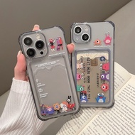 Card holder Little Monsters Soft Casing hp Samsung A07 a55 a54 a24 a05 a05s a15 a25 s21 fe s23 fe a3