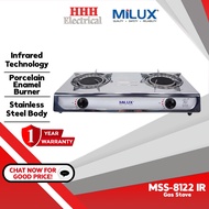 Milux Dapur Masak Dapur Gas Stove Double Burner Infrared Gas Cooker MSS-8122 IR