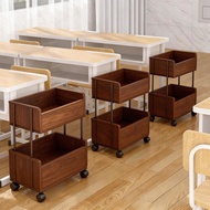 [48H Shipping] Tableside storage rack, metal bookshelf, floor-standing movable multi-layer bookshelf
