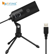 Fifine Metal USB Condenser Recording Microphone For Laptop Windows Cardioid Studio Recording Vocals Voice Over,Video-K669