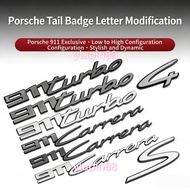 Porsche 911 Carrera Turbo Macan Emblem Badge ABS Letters Rear Trunk Logo Sticker Tail Custom Decal f