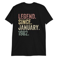 Legendince January 1982hirt 40Th Birthday Funny For 40 Year Old Vintage