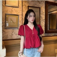 Hottrend style shirt for women with V-neck, youthful pumpkin shirt TL.Online Shop -A192 -Fashion 73