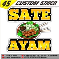 Chicken Satay Sticker | Glass Cart Stickers for Sale Waterproof Sticker