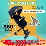 Child & Folks 360 Magic Stroller Kids Stroller Baby Stroller 2 Way Budak Lipat Stroler