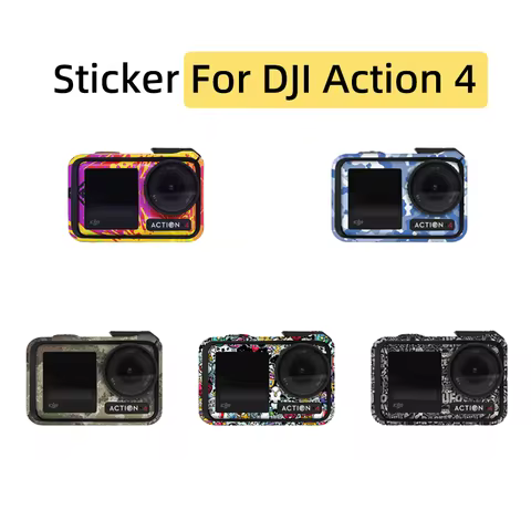 For DJI ACTION 4 Sports Camera Sticker Anti-scratch Protective Film Personality Decal Skin Osmo Acti