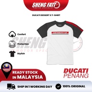 DUCATI DESSERT X T-SHIRT Casual Wear Riding Shirt Baju Motor Cotton Shirt Ducati Official Merchandise