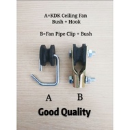 KDK Panasonic Ceiling Fan Bush + Hook / Fan Pipe Clip + Bush