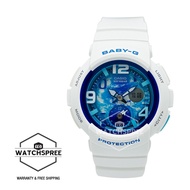 Casio Baby-G Dual Dial World Time Series Women's White Resin Strap Watch BGA190GL-7B BGA-190GL-7B