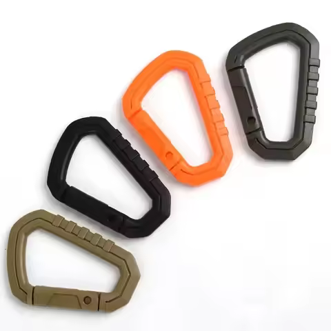 Tactical Carabiner Molle Clip Plastic Buckle ITW Keychain D-Ring Hard Hook Spring Snap EDC Gear Camp