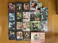 一番賞手辦套裝：海賊王、七龍珠、魯夫、艾斯、薩波、邦妮、悟空、孫悟空、神龍。