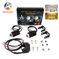 2 PCS Motorcycle Mini Driving Lights High Low Yellow/White LED Headlight with Domino 3 Way Switch