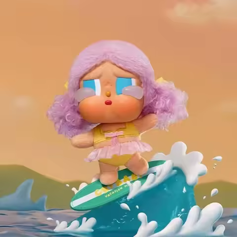 POP MART CRYBABY Vacation Mode On Series Vinyl Mystery Box Genuine Blind Box Guess Toys Bag Ornament
