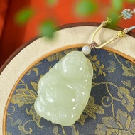 秒殺價 天然和田玉黃口料佛吊墜 雕工精緻