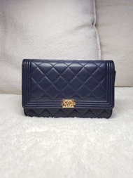 CHANEL Boy WOC wallet on chain leboy le boy 鏈條包 發財包 藍色 Navy