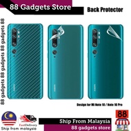 Back Screen Protector for Xiaomi CC9 Pro Mi Note 10 Note 10 Pro 3D Carbon Fiber HD Clear Matte Auror
