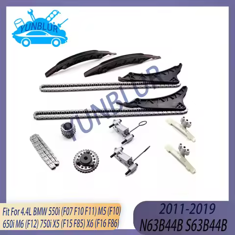Engine Parts Timing Guide Chain Tensioner Kit Fit 4.4 L N63 S63B44B GAS 11-19 For BMW 550i M5 650i M