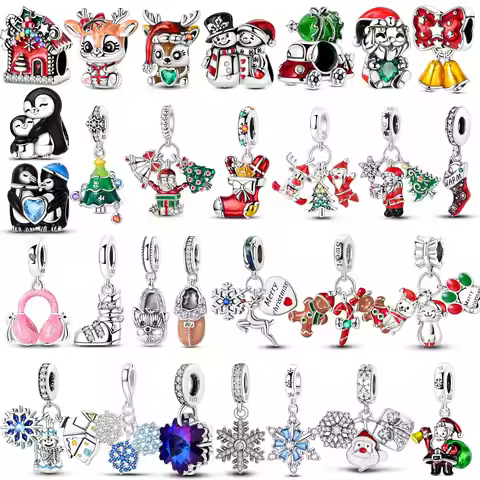 New In Charms 925 Sterling Silver Winter Christmas Gifts Beads Pendent Jewelry Fits 925 Original Bra