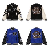 BAPE猿人頭多字母LOGO貼布繡刺繡夾克棒球服外套