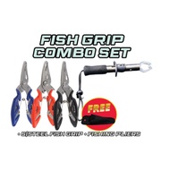 Playar Mancing Plier Fishing Grip Lip Gripper Fish Grip Fishing Pliers Penyepit Ikan Pancing Wire Spring Carabinar