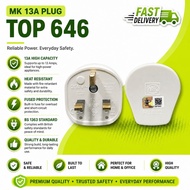 MK 13A PLUG TOP 646 HIGH QUALITY MK 13A 3 Pin Plug Top 646 Fused UK BS1363 Heavy Duty Power Plug 250