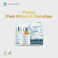 Paket Perawatan Wajah AMURA: Serum Retinol & Gold + Krim Siang & Malam untuk Flek & Kerutan