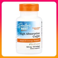 Doctor's BEST - 高吸收輔酶Q10 100毫克 120粒液態軟膠囊 醫之最 BioPerine專利黑胡椒萃取 抗衰老 心腦血管健康 三高 平行進口 (效期:03/2026*)
