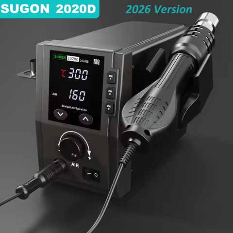 2026 SUGON 2020D 700W Hot Air Gun Soldering Station Lead Free Rework Station Phone PCB Chip Repair B