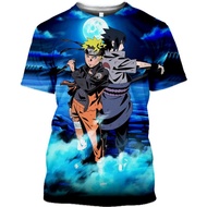 Fashion Children T-shirt Naruto T-shirt Boy Girl Yuzhi Bo Sasuke 3D Printing Cartoon Children's Clothing Casual Graphic T Shirt