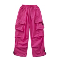 HYS Girls fashion suits Overalls suits Girls suits Childrens short T-shirt + hip-hop pants two-piece