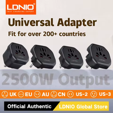 LDNIO Universal AU UK US EU Plug Adapter Plug Converter Australian KR Europe Travel Adapter Power El