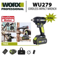 WORX WU279 20V Li-ion Brushless Impact Wrench (Professional Power Tools - Green Series Heavy Duty Im