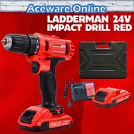 FOX 24V Cordless Hammer Impact Drill Screwdriver 2LI-ION Lithium Battery