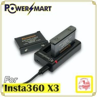 POWERSMART - Insta360 X3 (IS360X3B) 2x代用電池+USB兩位充電器套裝
