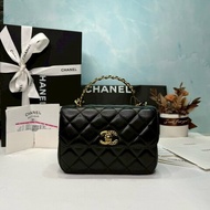 CHANEL Mini雙手柄鏈帶包