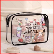 B4 Cute Pattern Transparent Waterproof Makeup Bag For Women Convenient Storage Bag For Outdoor Trave