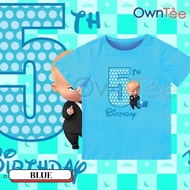 Boss Baby Birthday 05 Year Old Birthday T-shirt Baby Boy Birthday Short Sleeve Tshirt Girl Fashion U
