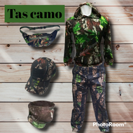 baju hunting berburu full set tas  celana camo berburu