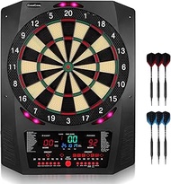 Electronic Dartboard, Electric Soft Tip Dart Boards for Adults with Heckler and Lights Effects, Digi
