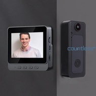 2.4G WiFi Infrared Video Intercom Door Cameras Black Smart Eye Peephole Camera [countless.sg]