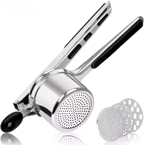 Manual Juicer Stainless Steel Potato Masher Crusher Thickened Potato Press Fruit Juicer