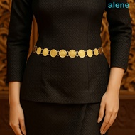 ALENE Ethnic Style Belt, Metal Silver Metal Coin Waist Chain, Traditional Tassel Wrist Jewelry Hollo
