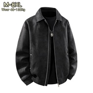[M-8XL] Autumn Lapel Leather Jacket Jacket Large Size