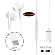 [SG] Jh-4A/Jh-081In-Ear Earphones TYPE C Earpiece + Mic Volume Control Earphones for Type C Phone Hi
